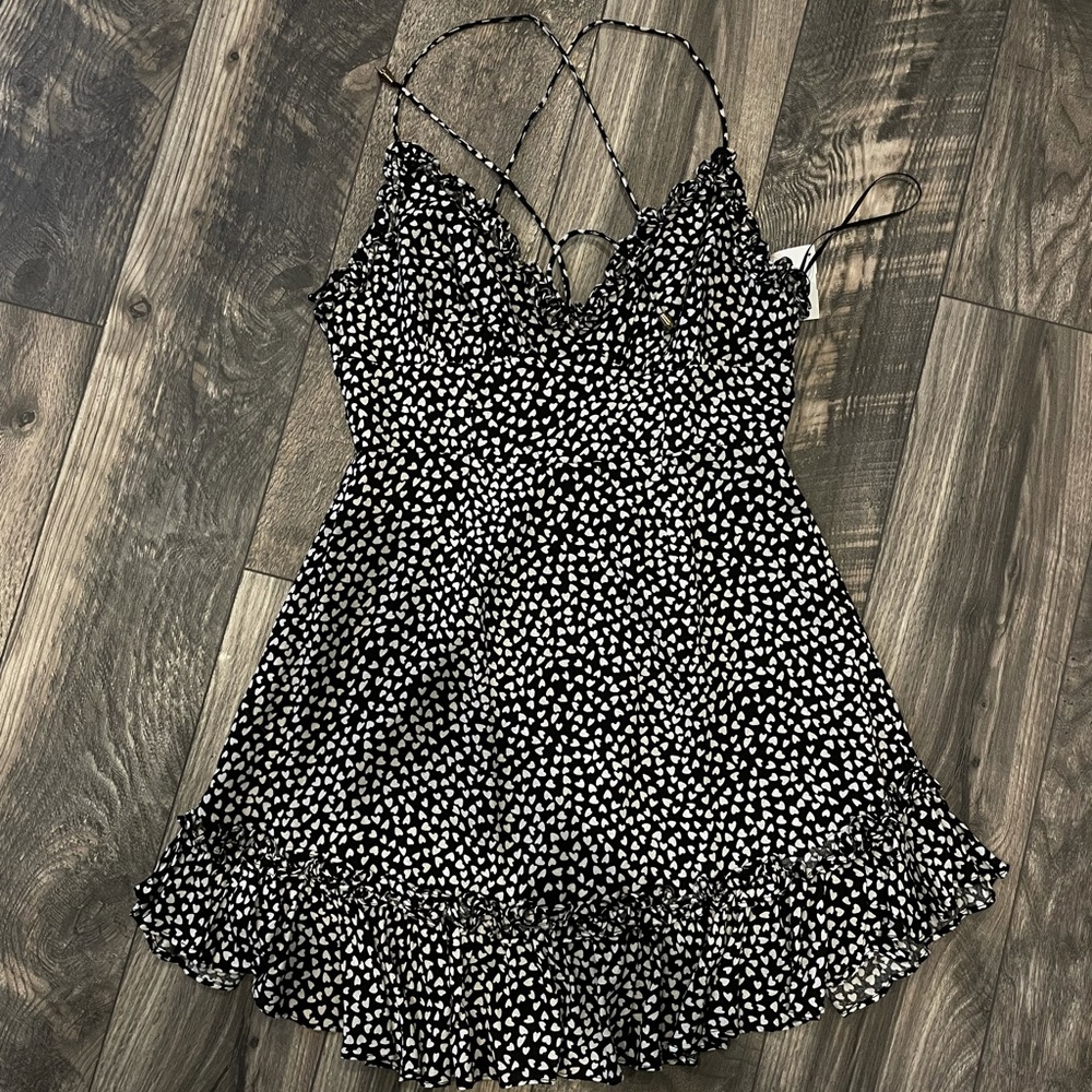 Medium Black Heart Open Back Dress
